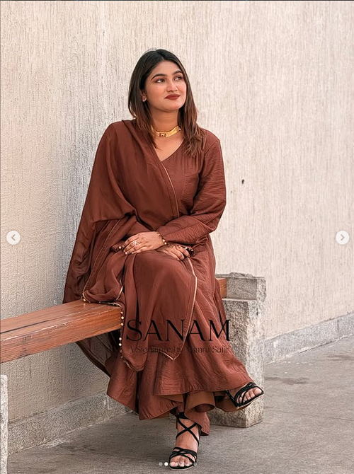 Brown Anarkali